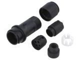 Conector circular mufă tată 4 pini fără contacte pe cablu