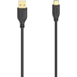 Cablu USB-C Hama &quot;Flexi-Slim&quot; 200634, 480 Mbit/s, 0.75 m, Negru