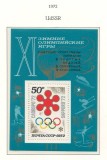 URSS CCCP 1972 Mi bl 75 (supratipar) MNH - Medalii la JO de iarna de la Sapporo