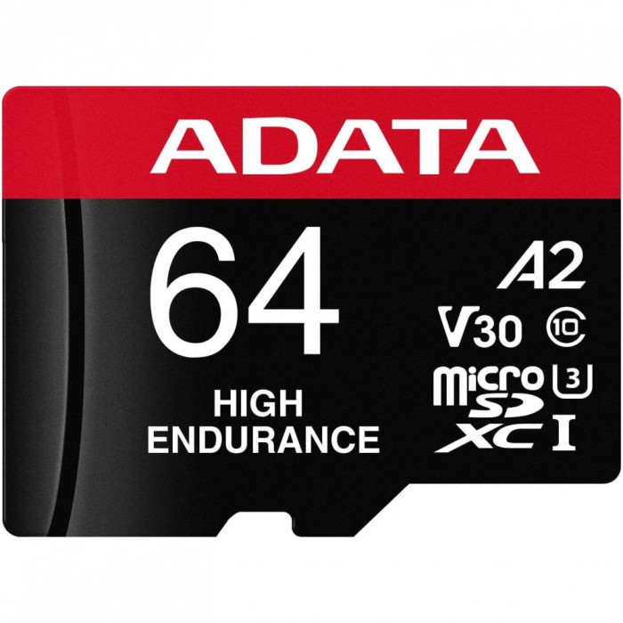 CARD MicroSD ADATA, 64 GB, MicroSDXC, clasa 10, standard UHS-I U3, &quot;AUSDX64GUI3V30SHA2&quot; (timbru verde 0.03 lei)