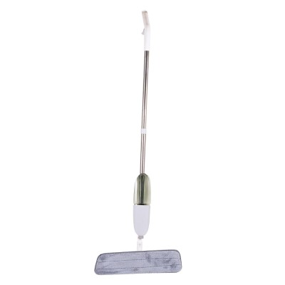 Mop plat, flippy, cu pulverizator, pentru uz casnic, plastic, rezerva de mop din microfibra, 125x40 cm, alb/mov foto