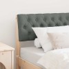VidaXL Tăblie tapițată Gri &icirc;nchis 90 cm Lemn de pin masiv 879195