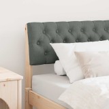 VidaXL Tăblie tapițată Gri &icirc;nchis 90 cm Lemn de pin masiv 879195
