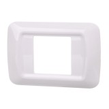 Rama decorativa dubla Gewiss Top System, pentru aparataj modular, IP20, alba