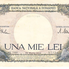M1 - Bancnota Romania - 1000 lei - emisiune 23 martie 1943