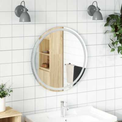 Gossi oglinda de baie cu led, 70 cm, rotunda foto