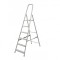 Scara aluminiu pliabila, 6 trepte, platforma, 125kg, Strend Pro D6