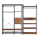 Set 2 suporturi haine masuri diferite Larem 1 cu 2 sertare si 5 rafturi [en.casa] HausGarden Leisure, [en.casa]