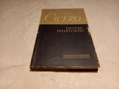 CICERO - Despre indatoriri - Biblioteca filosofica - ed. Stiintifica foto