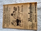Reclama MEDICALA pentru artritici -gutosi -UROLYSINA,STOP BRONSITE, LARINGITE,anii 1930 .