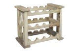 Cumpara ieftin Suport 12 sticle vin lemn maro 49 x 28 x 41 cm