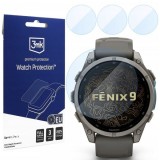 Folie Protectie 3MK FlexibleGlass pentru Garmin Fenix 9 47mm, Set 3 bucati, Sticla Flexibila