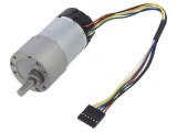 Motor DC cu Transmisie 6-12V 5.5A Ax Crestătură D 70:1 Metal 37DX70L 64 CPR