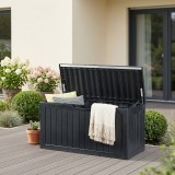 Lada de depozitare pentru gradina Vades 117x47x59 cm, negru