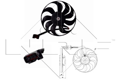 NRF 47392 Ventilator, radiator foto
