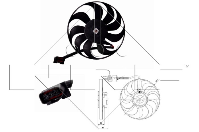NRF 47392 Ventilator, radiator