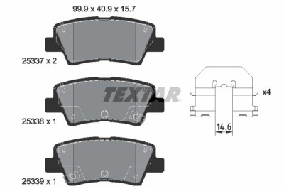 TEXTAR 2533701 Q+ set placute frana disc foto