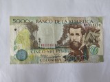 Bancnota Columbia 5000 Pesos 2012