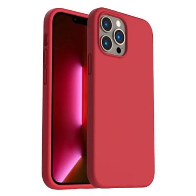 Husa Liquid soft touch compatibila cu Apple IPhone 12 Pro Max, Red - ALC&amp;reg; foto