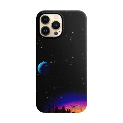 Husa compatibila cu Apple iPhone 13 Pro Max model Pixelated space view, Silicon, TPU, Viceversa foto