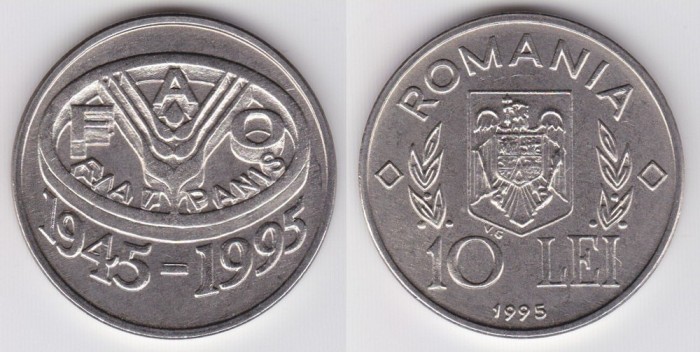 !0 lei 1995 FAO UNC