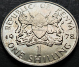 Cumpara ieftin Moneda exotica 1 SHILLING - KENYA, anul 1978 * cod 2856, Africa