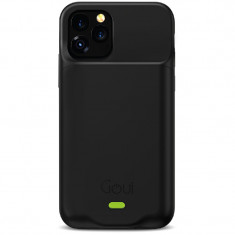 Baterie Externa Tip Husa Goui pentru Apple iPhone 11 Pro Max, 4500 mA, Wireless, Neagra