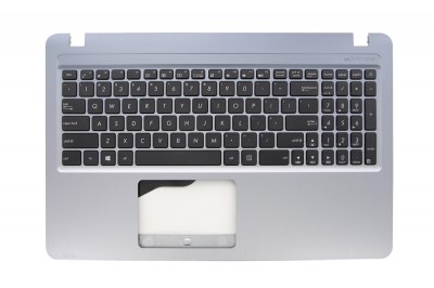 Carcasa superioara cu tastatura palmrest Laptop, Asus, K543BA, K543UA, argintie, layout US foto