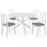 Cumpara ieftin Set mobilier de bucătărie, 5 piese, alb, MDF