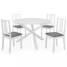 Set mobilier de bucătărie, 5 piese, alb, MDF