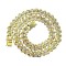 Colier Cuban Chain Rainbow, Iced out, insertii zirconiu, lungime 50 cm, latime 17 mm, unisex, gold