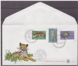 FDC Surinam, fauna, 1969, caiman, maimuta, armadillo - varianta 3, Stampilat