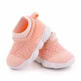 Cumpara ieftin Mocasini roz banan tip adidas cu talpa antiderapanta (Marime Disponibila: