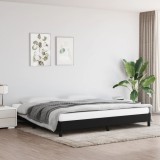 Cumpara ieftin Cadru de pat fără saltea, negru, 200x200 cm, textil