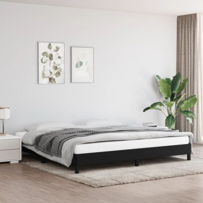 Gossi cadru de pat fara saltea, negru, 200x200 cm, textil foto