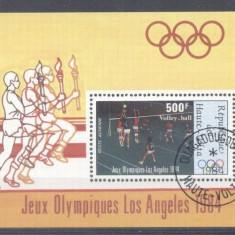 Haute Volta 1984 Sport, Olympics, perf.sheet, used AG.035
