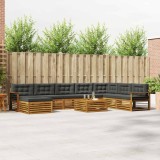 Cumpara ieftin Set de canapele de exterior 9 buc. 7-Locuri Natural si Antracit
