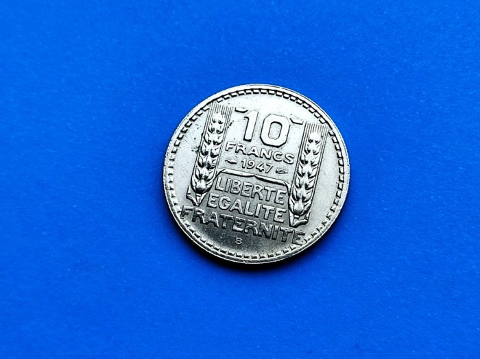 10 Francs 1947-B -Franta-stare buna-Rarut