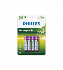 Philips MultiLife 1.2V AAA/HR03 950mah NiMh baterie reincarcabila - Blister din 4 bucati-Conținutul pachetului 1x Blister foto