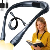Lampa LED pentru citit la gat Izoxis, flexibila, USB-C, 3 culori
