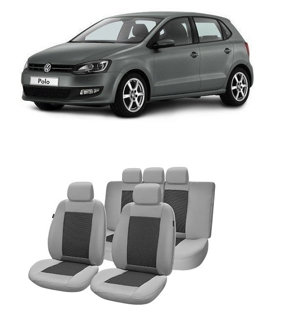 Set Huse scaune auto dedicate VW POLO 2009 - 2017 ( Compatibile cu sistem AIRBAG)
