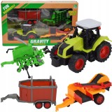 TRACTOR AGRICOL TRACTOR CU REMORCĂ SET DE VAGONETĂ SET DE MAȘINI AGRICOLE