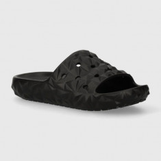 Crocs papuci Classic Geometric Slide V2 femei, culoarea negru, 209608