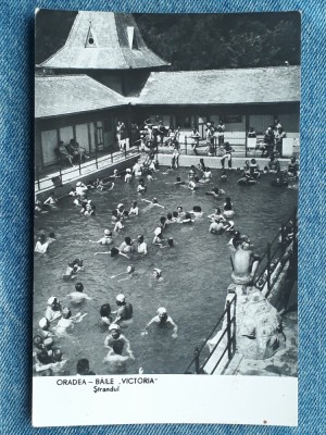 352 - Oradea , Baile Victoria Strandul / carte postala circulata RPR 1959 foto