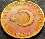 Moneda 10 KURUS - TURCIA, anul 1963 *cod 477 - PATINA CURCUBEU