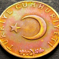 Moneda 10 KURUS - TURCIA, anul 1963 *cod 477 - PATINA CURCUBEU