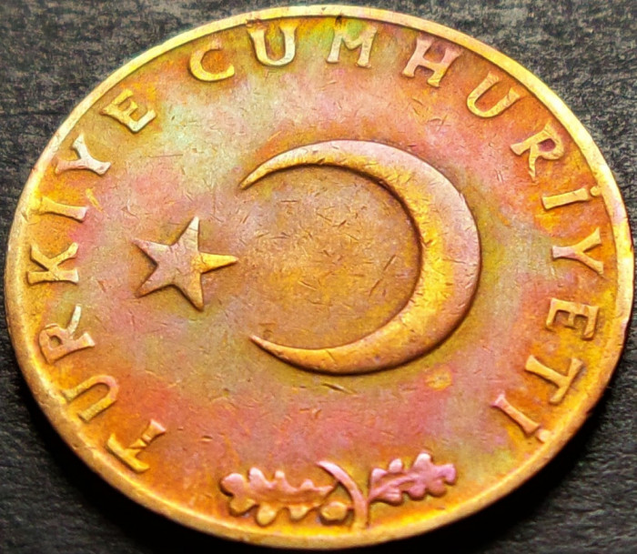 Moneda 10 KURUS - TURCIA, anul 1963 *cod 477 - PATINA CURCUBEU