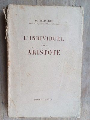 L&amp;#039;individuel chez Aristote- D.Badareu foto