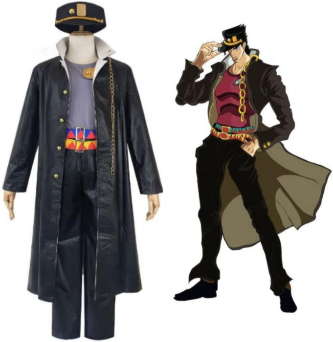 Pentru Cosplay JoJo Kujo Cosplay Set de ținute complete cu pălărie Anime japonez