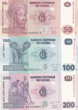 Congo Set 50-100-200 Franc-Cent 2020-2013-2013 UNC